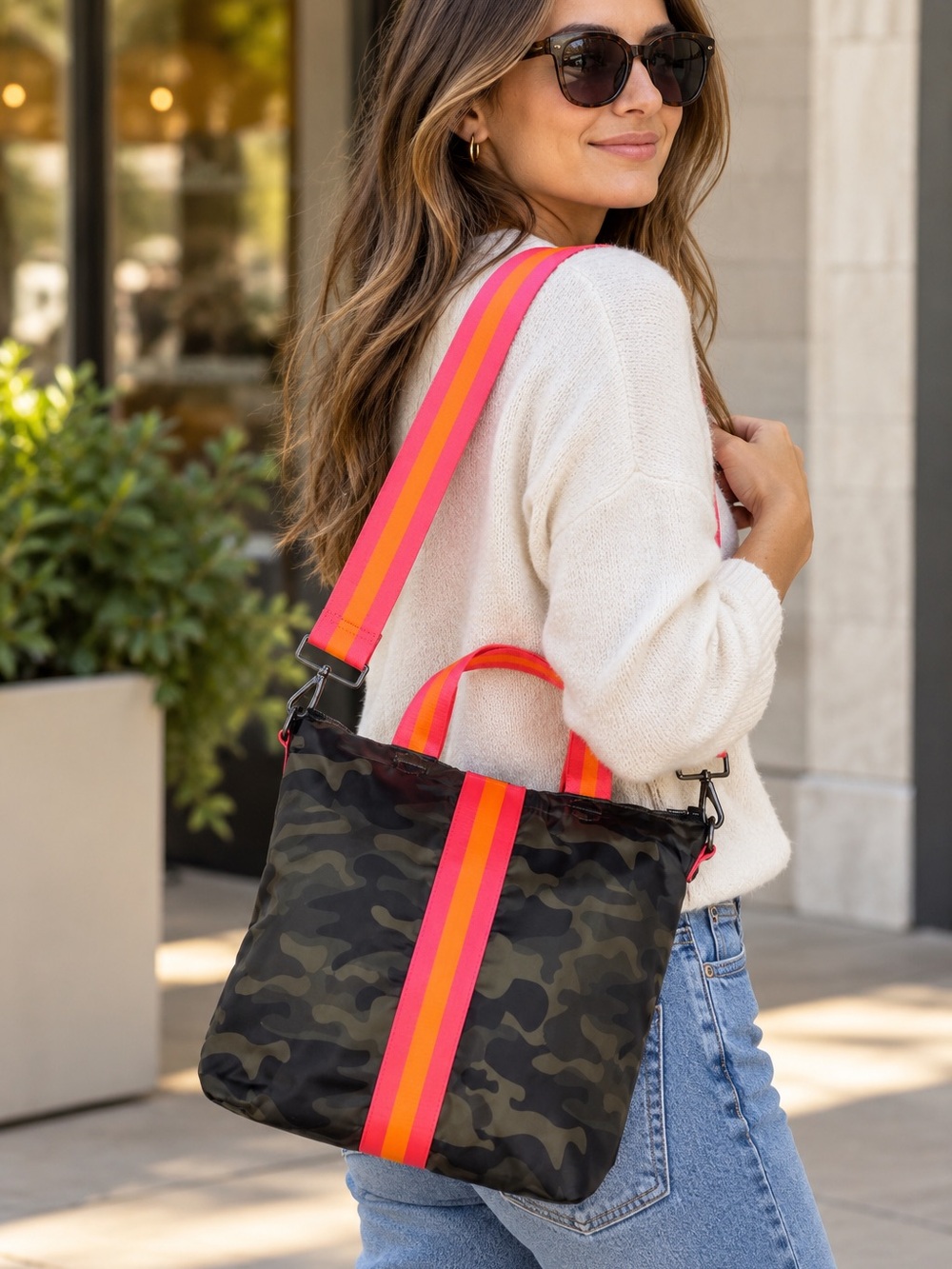 Haute Shore Logan Camo Tote Crossbody Bag